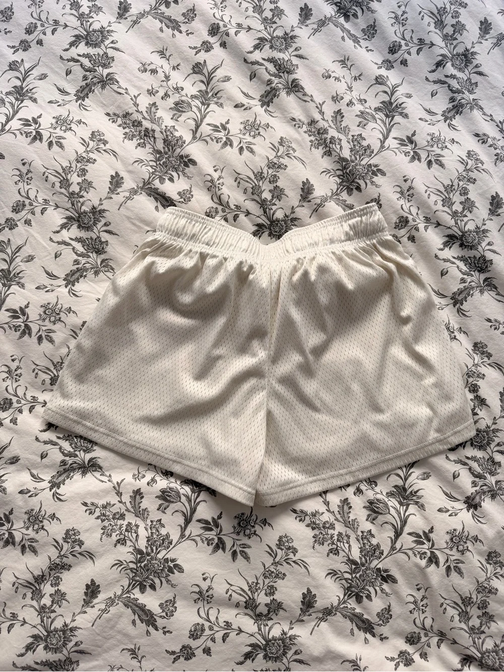 Inaka Women's Breathable Mesh Lounge Shorts in Cream